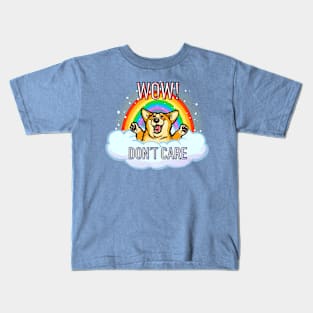 Wow, Don’t Care -Corgi Kids T-Shirt